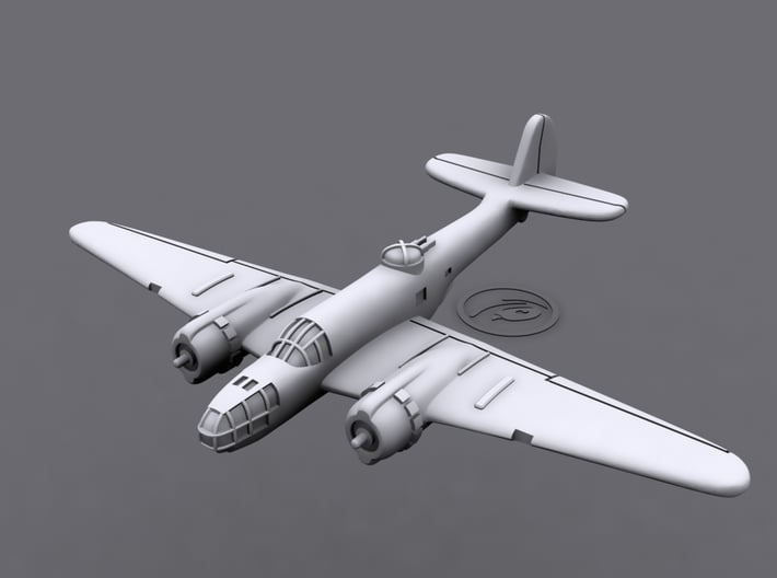 1/700 Martin 167 Maryland (x6) 3d printed 3D software render of individual aircraft