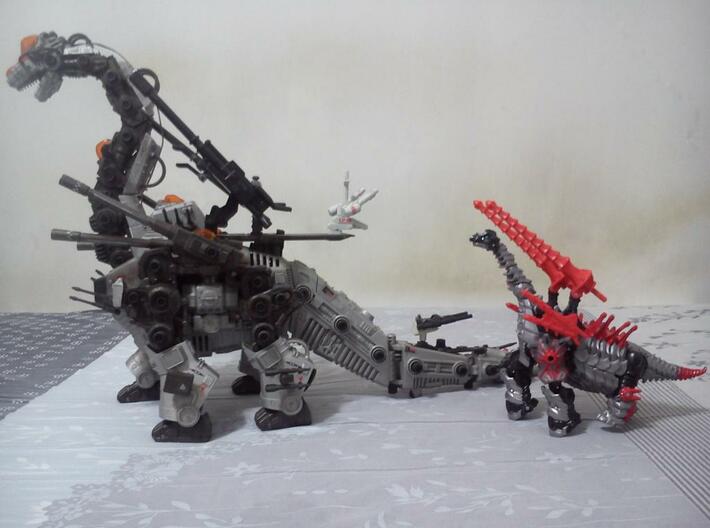 TF4 : AOE Warrior Of Colossus Kit for Voyager Slog 3d printed Double cannon reference to Zoids Ultrasaurus.