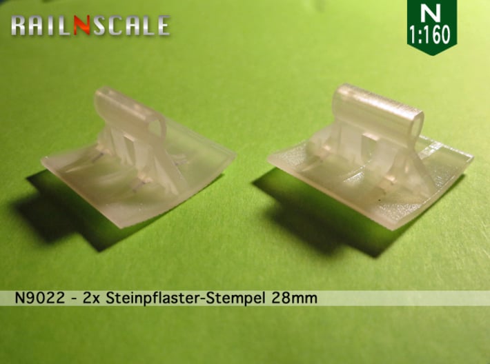 2x Steinpflaster-Stempel 28mm (N 1:160) 3d printed 