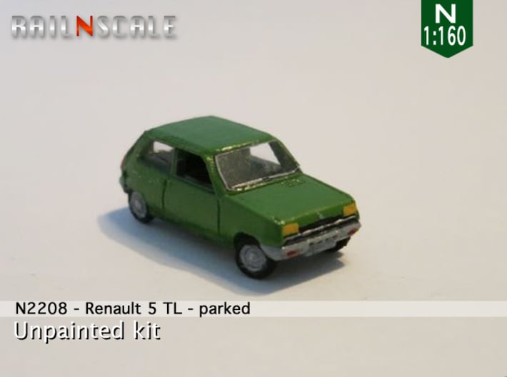 Renault 5 TL - Parked (N 1:160) 3d printed