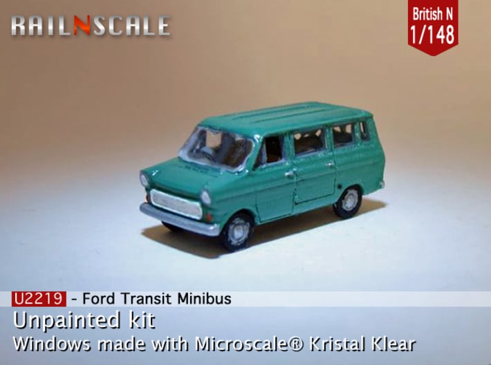 Ford Transit Minibus (British N 1:148) 3d printed