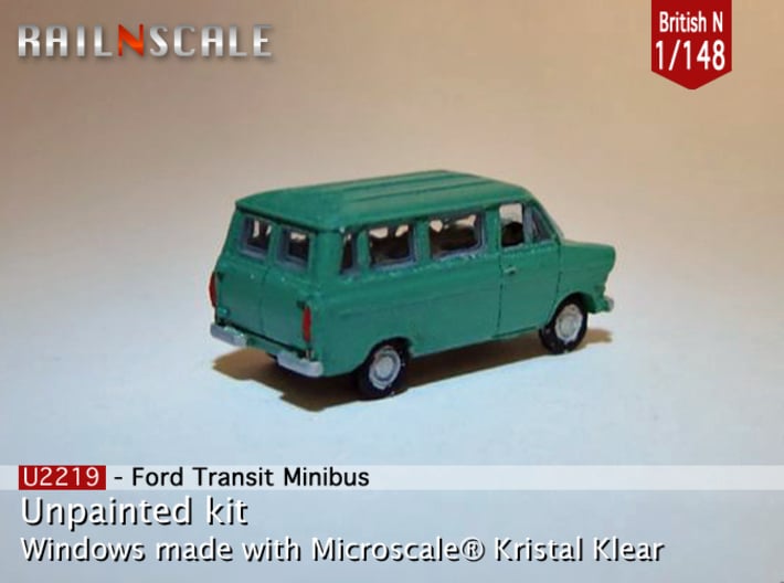 Ford Transit Minibus (British N 1:148) 3d printed 