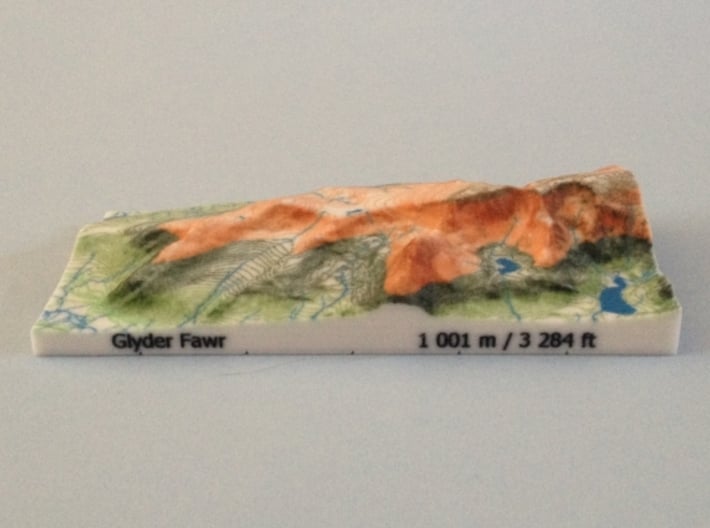 Glyder Fawr - Relief 3d printed Photo of Glyder Fawr - Relief