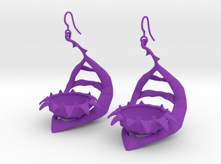 Carnivorous plant earring Planter 3d printed 