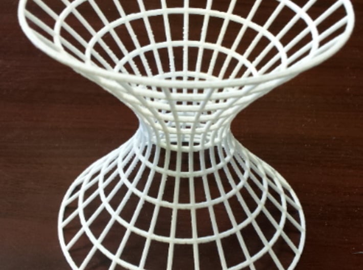 Hyperboloid showing hyperbolic and elliptic cross 3d printed