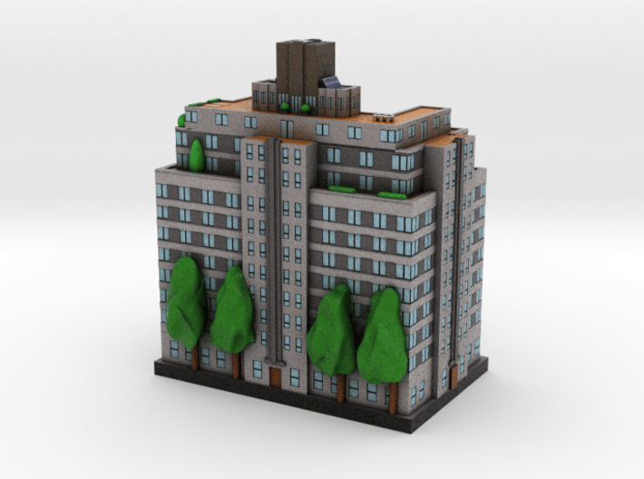 New York Set 2 Residential Building C 4 x 2 3d printed 