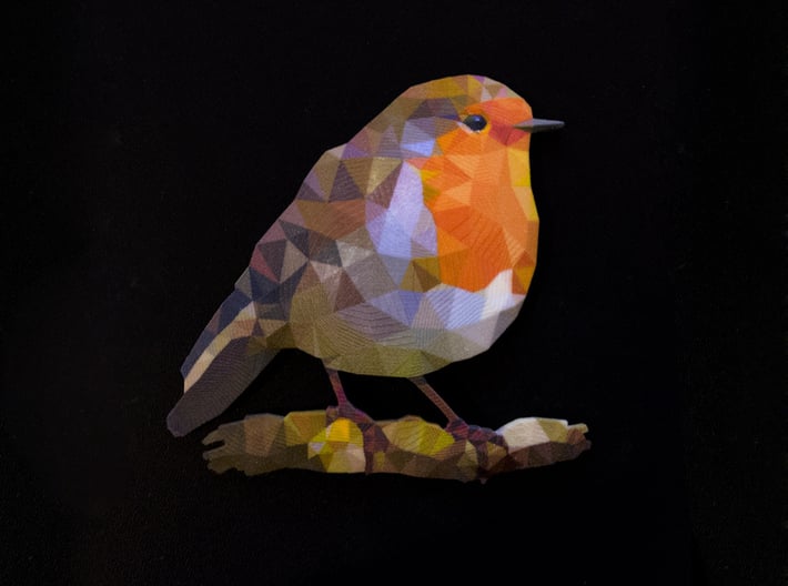Poly Red Robin Bird 3d printed 