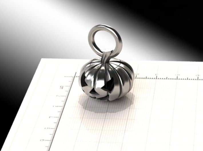 Halloween pumpkin keychain 3d printed 
