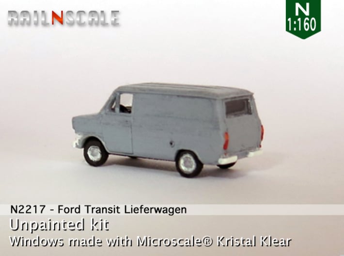 Ford Transit Mk1 Lieferwagen (N 1:160) 3d printed 