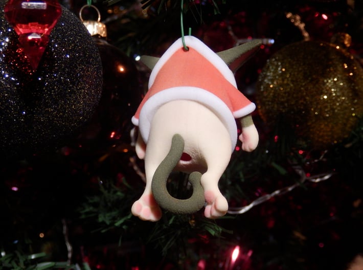 Ho Ho Hum Cat- Christmas Ornament/Tree Topper 3d printed 