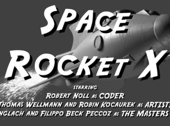 Space Rocket X 3d printed 