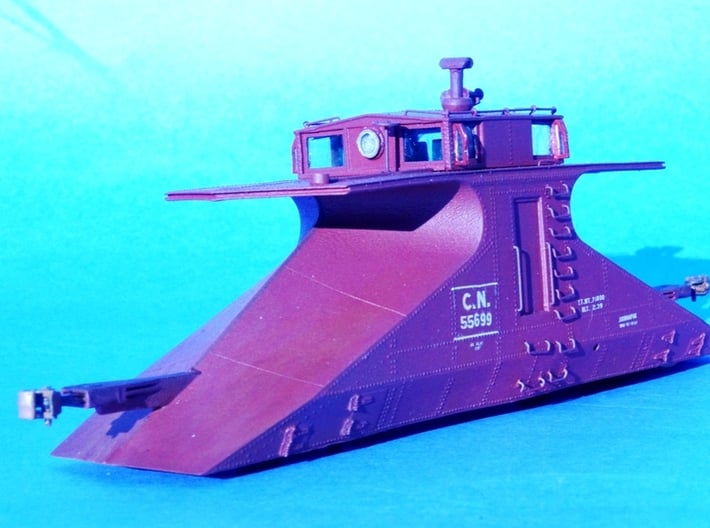 HO CNR Double Ended Plow Body only 3d printed Completed HO Model