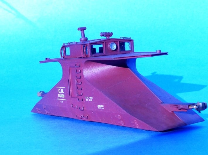 HO CNR Double Ended Plow Body only 3d printed Completed HO Model