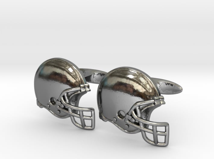 Cufflinks Football helmet 3d printed