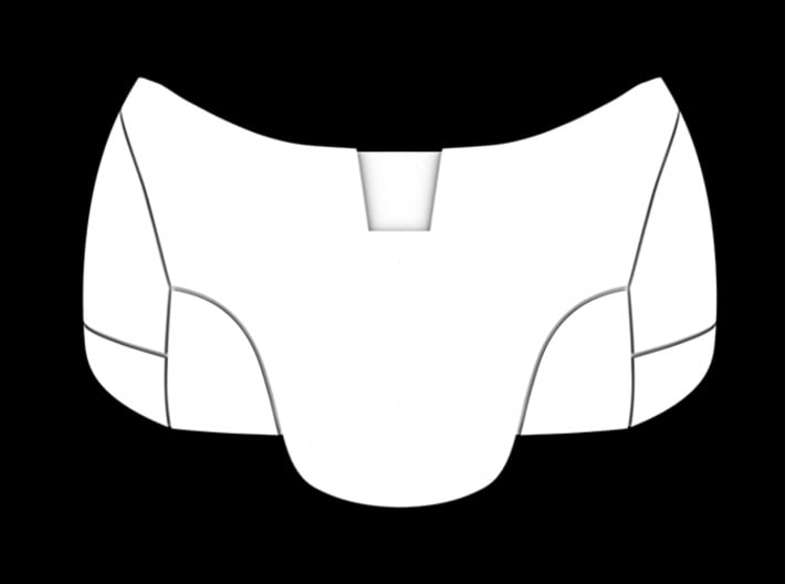 Iron Man Pelvis Armor, Front Left (Part 1 of 5) 3d printed CG Render (Back)