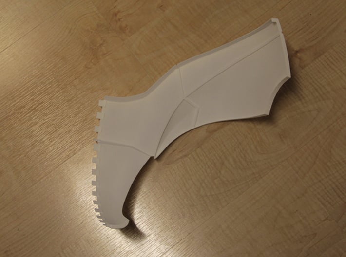Iron Man Pelvis Armor, Front Right (Part 2 of 5) 3d printed Actual 3D Print (Inner Side)