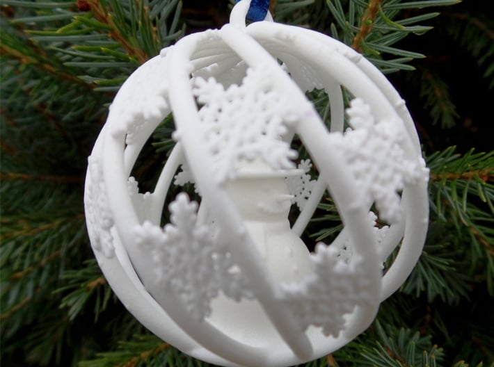 Snowman Christmas Bulb 3d printed Beautiful Christmas Bulb