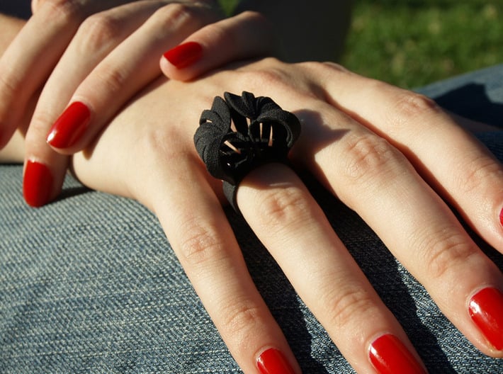 Pumpkin Ring Size 7 3d printed Black