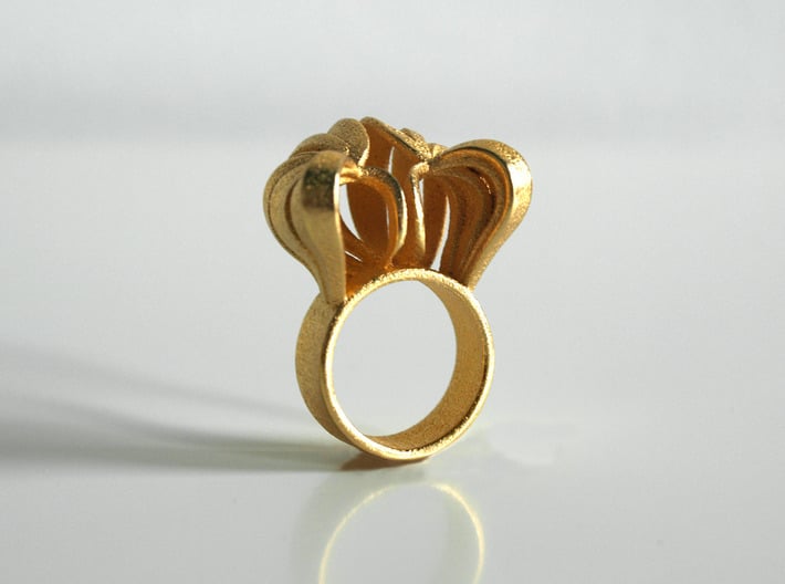 Pumpkin Ring Size 7 3d printed Gold