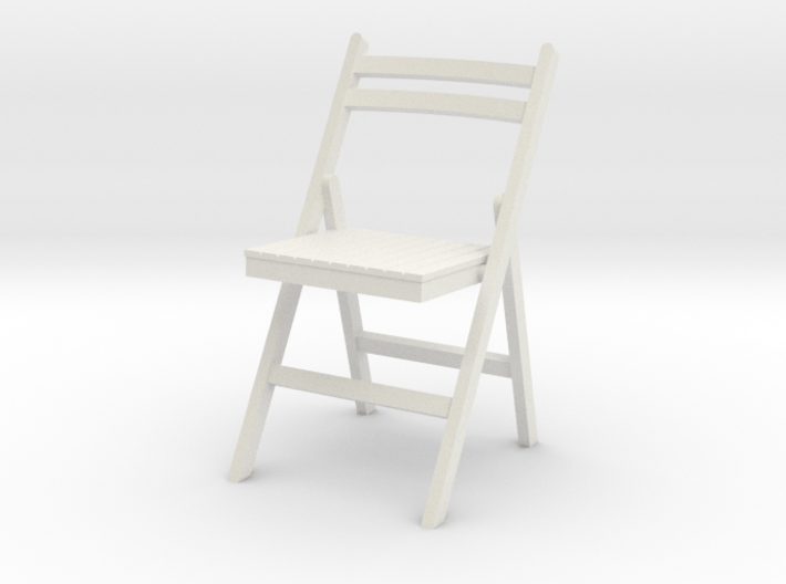 1:24 Wood Folding Chair 3d printed 