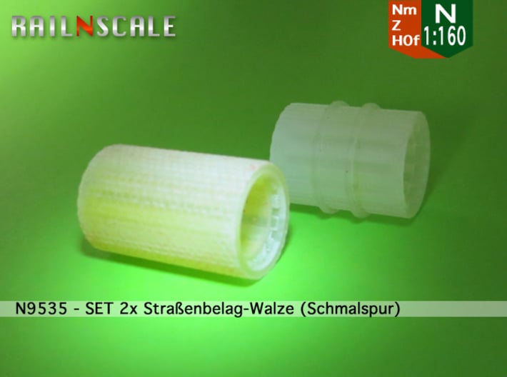 SET 2x Straßenwalzen Schmalspur (Nm 1:160) 3d printed 