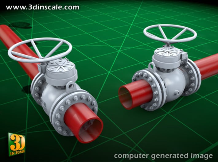 Pipeline accessory system Valve1 3d printed Add a caption...