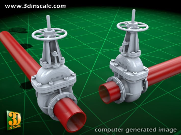 Pipeline accessory system Valve2 3d printed Add a caption...