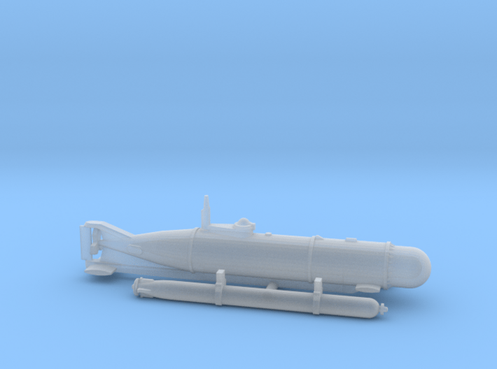 Submarine Type XXVII A "Hecht" 1/285 6mm 3d printed 