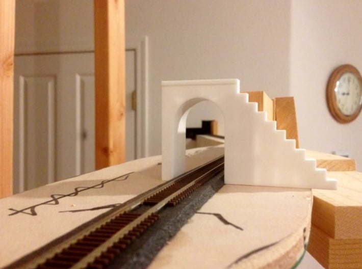 N-Scale Tehachapi Tunnel #15 East 3d printed Production Sample: As seen on Chris Kilroy's N-scale model of the Tehachapi.