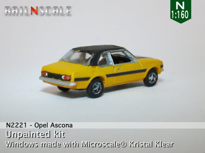 Opel Ascona B (N 1:160) 3d printed 