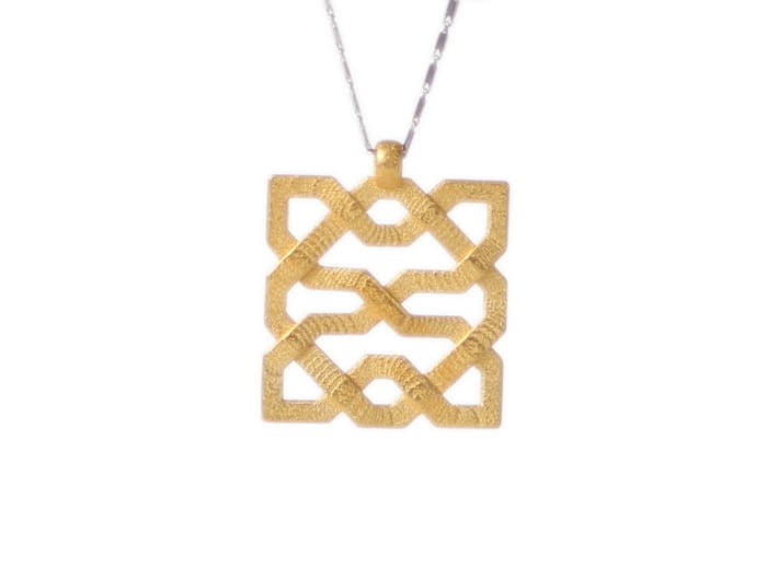 Alhambra Pendant - Islamic Filigree 3d printed