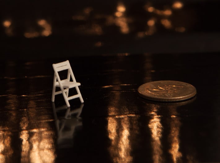 1:48 Wooden Folding Chair 3d printed 