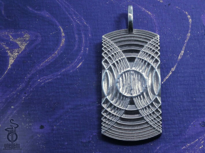Reverb Tag Pendant from unellenu's Resonator range 3d printed 