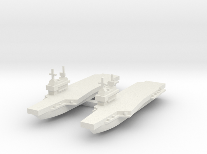 Generic aircraft carrier with angled wing X 2 3d printed