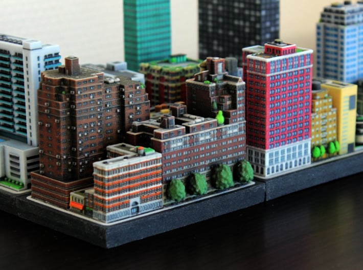 New York set 3 residential building B 5 x 2 3d printed 