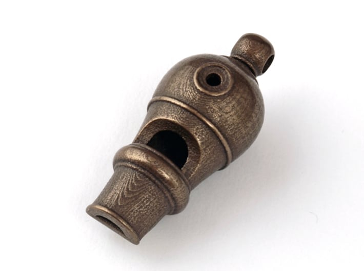 Classic Whistle 3d printed Bronze Glossy