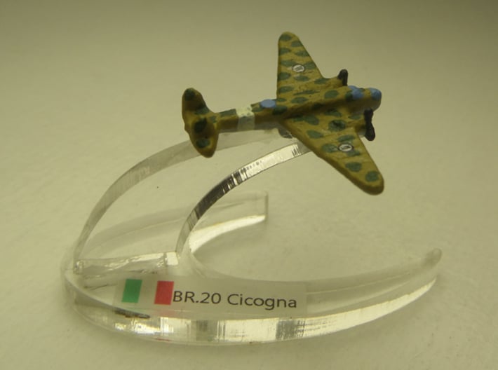 Fiat BR.20M Cicogna 1:900 3d printed Comes unpainted without stand