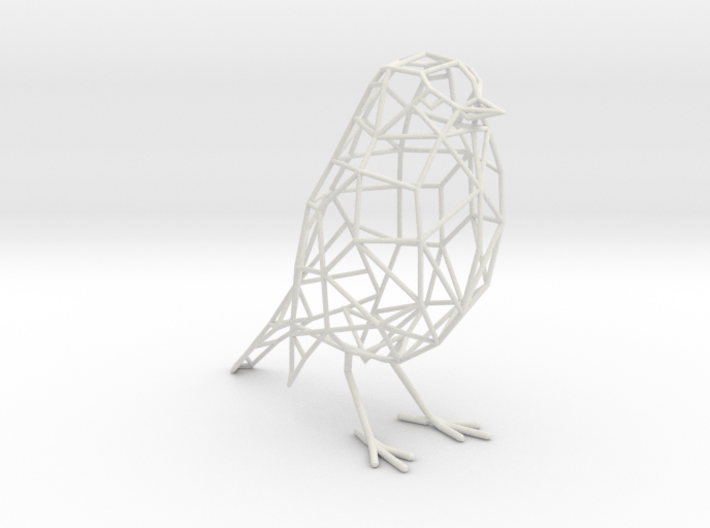 Bird wireframe (with eyes) - smaller version 3d printed