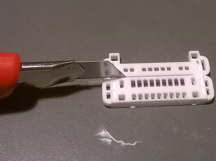 Thinkpad Caddy for mSATA-to-µSATA Adapter 3d printed seperate front and rear part with a sharp knife
