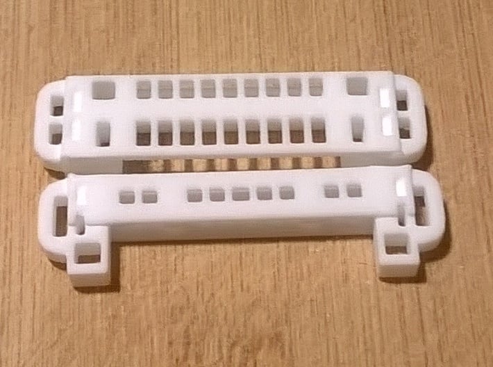 Thinkpad Caddy for mSATA-to-µSATA Adapter 3d printed front and rear part separated