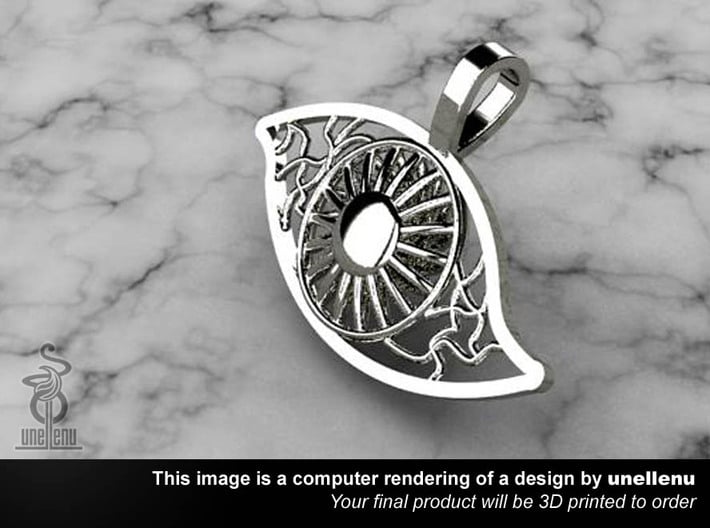 Eye pendant 3d printed