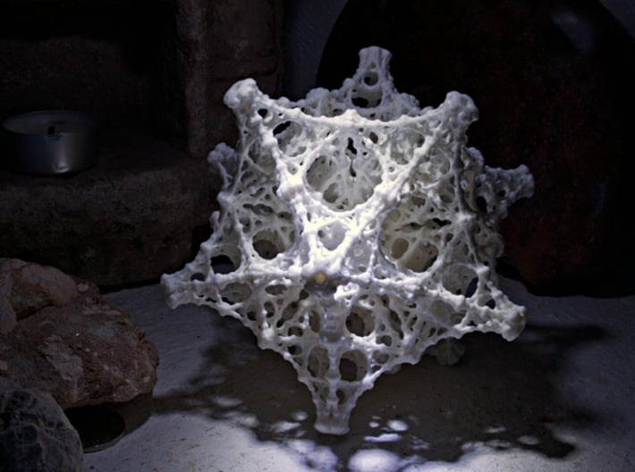 Kaleidoscopic Fractal Virus Lamp 3d printed 
