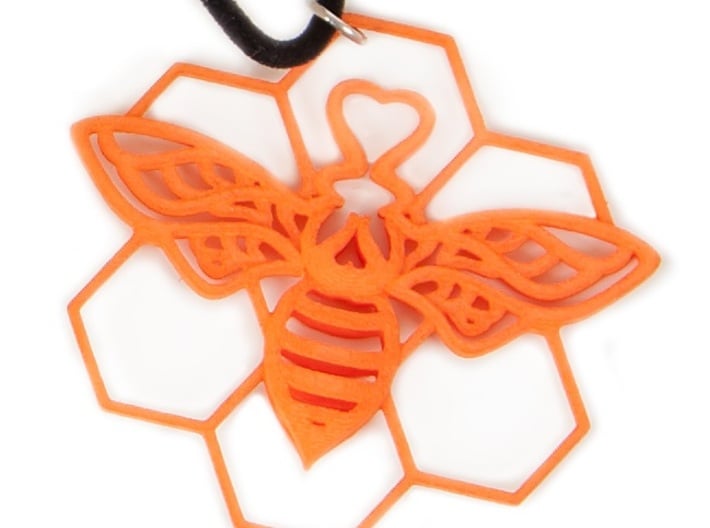The Bee Pendant 3d printed 