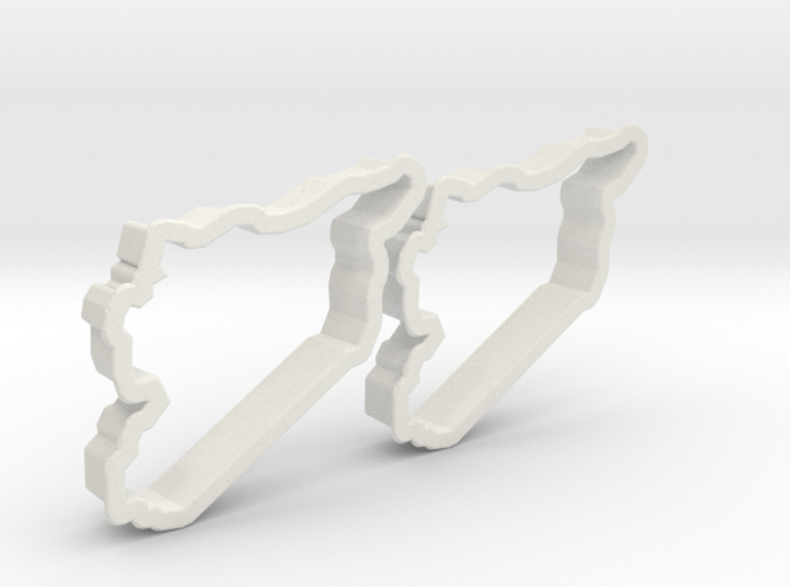 Cookie cutter (2 p.) - Map of Syria 3d printed 