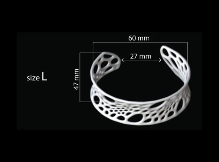 Bamboo Cuff 3d printed sizing guide