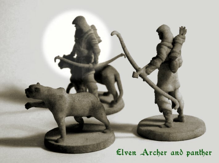 Elven Archer / Beastmaster 3d printed