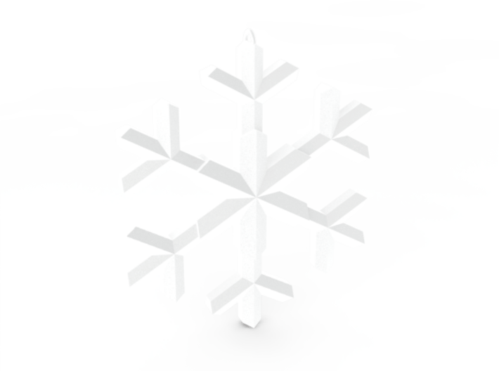 A wee snowflake pendant 3d printed 