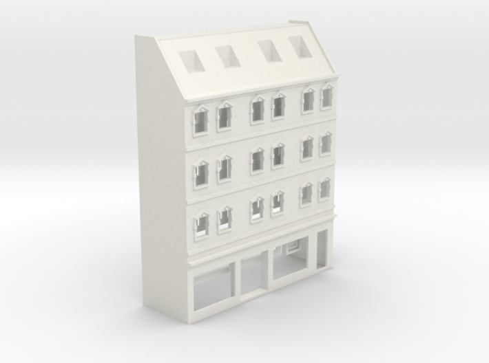 1 " Z "  SCALE  FOUR STORY HOTEL or OFFICE  BUILDING 3D  PRINTED 1:220  1/220 
