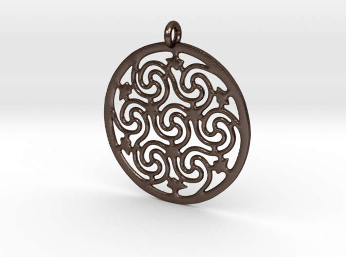 Celtic Seven Spiral Pendant 3d printed 