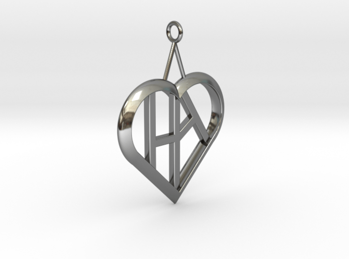Heart of love pendant [customizable] 3d printed 